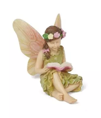 Miniature Dollhouse Fairy Garden Fairy Enjoying A Good Read - Buy 3 Save $5 • $11.88