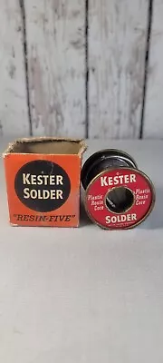 Vintage Spool Of 8+ounces Of Kester Plastic Rosin Core Solder With Vintage Box • $15
