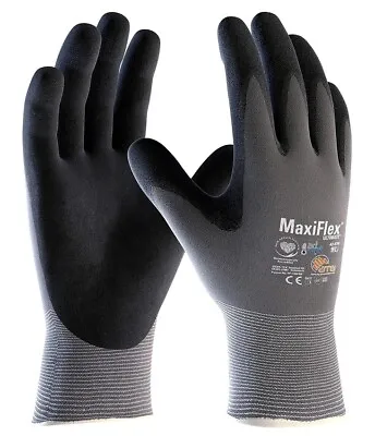 ATG Maxiflex Ultimate Adapt 42-874 B Palm Coated Safety Glove Dexterity Comfort • £9.99