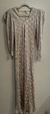 Vintage 80's JUDY HORNBY Couture 100% Silk Bias Cut Dress Sz 10 • $75