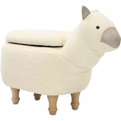 Critter Sitters Ottoman 270 X270 X270  White Llama Plush Animal Shape Storage • $75.56