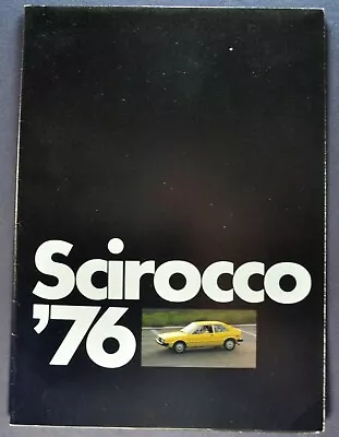 1976 Volkswagen Scirocco Brochure Folder Poster Excellent Original VW Canadian • $17.95