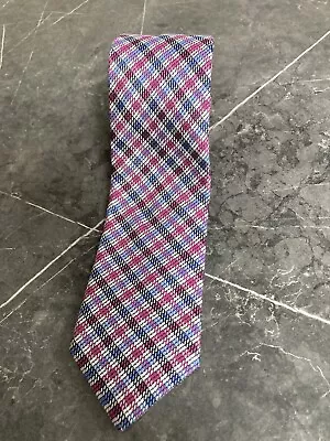 Van Buck England Red Label Multicoloured Check 100% Silk Gentleman Tie • £14.99