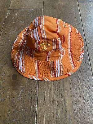 Baby BANZ Sun Protection UPF Adjustable Orange Bucket Hat • £5