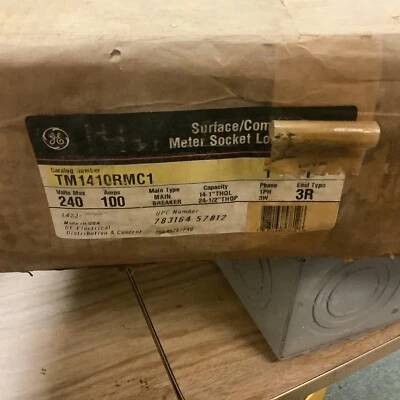 $150 • Buy General Electric TM1410RMC1 Combination Meter Socket Load Center 100-Amp 