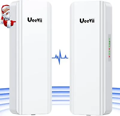 Ueevii Wireless Bridge Gigabit High Speed５𝐊𝐌 5.8G WiFi Outdoor CPE Wifi Bridge • $88.97