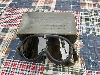 Vintage Military Motorcycle Sun Wind Dust Plastic Lens Goggles #U37-G-3050 • $35.99