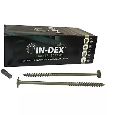 8.0 X 200mm WAFER HEAD LANDSCAPE WOOD TIMBER FIX SCREWS SLEEPER DECKING INDEX • £5.98