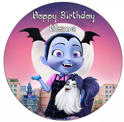 Vampirina Inspired Personalised Edible Cake Topper And/or Ribbon Icing Or Wafer • £5.50