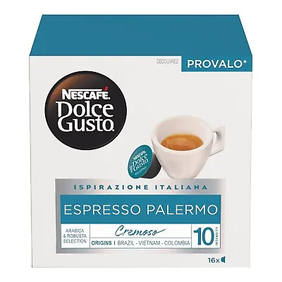 Nescafé Dolce Gusto ESPRESSO Palermo 16 Coffee Pods /1 BOX SHIPS FREE • $18.99