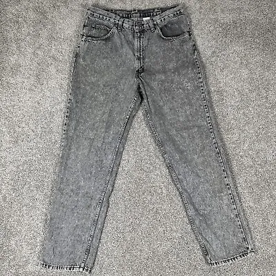 Brittania Jeans Men’s 36x32 Relaxed Fit Faded Black Acid Wash Denim VTG 1992 • $34.88