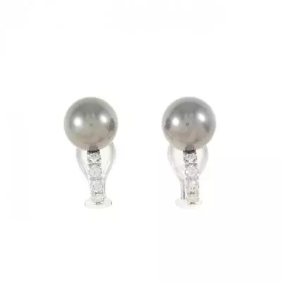 Authentic MIKIMOTO Black Pearl Earrings 9.2mm  #260-006-948-1604 • $1143.75