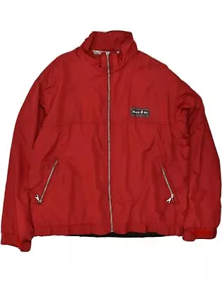 MURPHY & NYE Mens Bomber Jacket UK 40 Large Red Polyester BH98 • £39.95