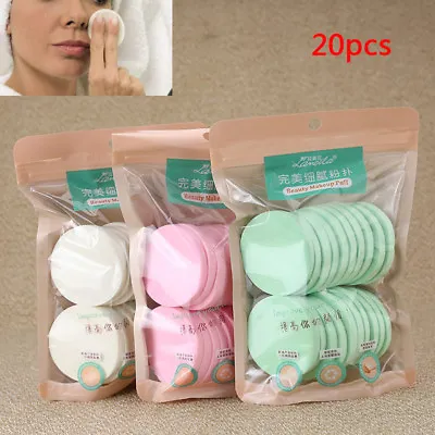 20Pcs Soft Cleansing Sponge Natural Face Wash Puff Facial Cleaning Pad ToolsH:da • £4.32