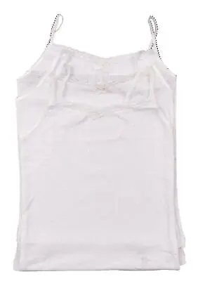 £6.25 • Buy Girls Vests Pack Of THREE Pretty Strappy Design 5-14 Years BHS
