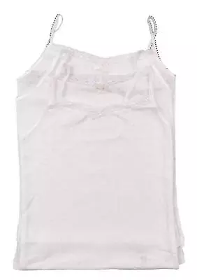 £4.99 • Buy Girls Vests Pack Of THREE Pretty Strappy Design 5-14 Years BHS