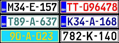 Custom Bosnia BiH REFLECTIVE License Plate Tag Reproduction Many Types! • $34