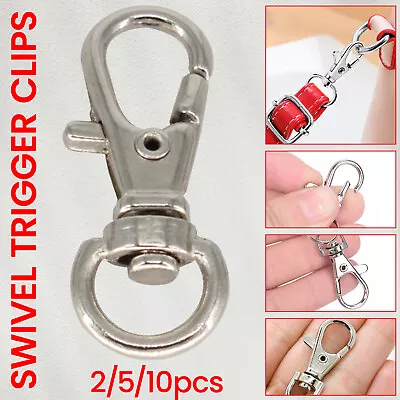 Swivel Trigger Clip Snap Hook Dog Pet Lead Leather Craft  Horse Rug Clips • £4.25
