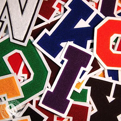 Chenille Varsity Letter Patches N-Z (11 Colors) School Letter Patch MADE IN USA. • $28.99