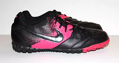 Men's Nike Bomba 5 TF 415130-007 Turf Soccer Shoes Black/Pink Size 9 • $44.95