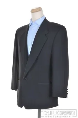 GIANNI VERSACE CUTURE Vintage VTG Black Satin Wool TUX Tuxedo Jacket - 44 R • $137.75