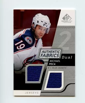 08-09 Sp Game-used Spgu Authentic Fabrics Dual Jersey Michael Peca Jackets 69046 • $3.49