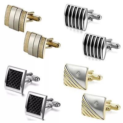 Mens Metal Groom Wedding Party Shirt Cuff Links Cufflinks Father's Day Gift • $9.99