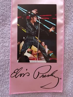 Elvis Presley Signature Pink Scarf&1968 Comeback Leather Suit Photo Lot 2 • $25