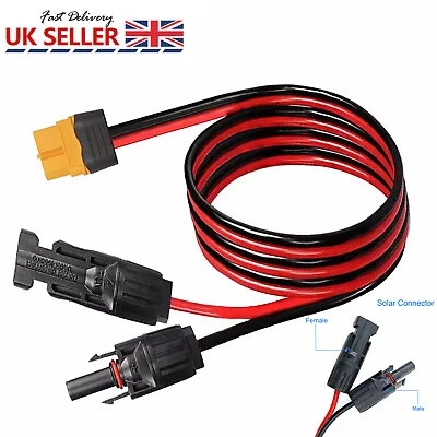 12AWG XT60 To MC4 Solar Extension Panel Cable Connector Portable Power Station • £8.99