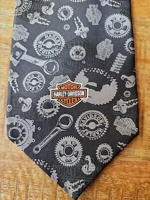 Ralph Marlin Harley-Davidson Gears And Parts Repeat Motorcycle Novelty Necktie • $24.99