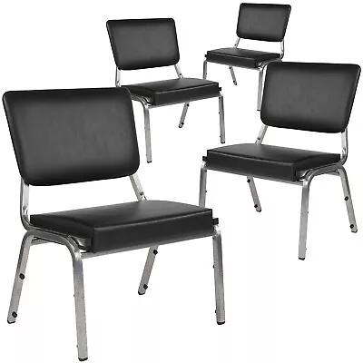 Flash Furniture Vinyl Bariatric Medical Chair Black Set Of 4 (4XU604426602BV) • $580.34