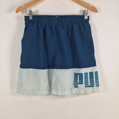 $19.95 • Buy Puma Mens Fitness Gym Shorts Size M Blue Stretch Pockets 052465