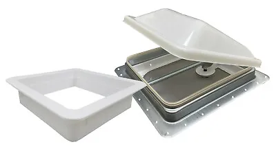 Ventline 14  Rv Camper Trailer Cargo Roof Vent WHITE Lid - 3  Garnish Trim Ring • $47.99