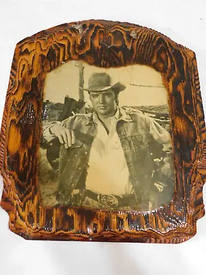 Vintage Laminated Wood Plaque ELVIS PRESLEY Decoupage Wall Art • $16.99