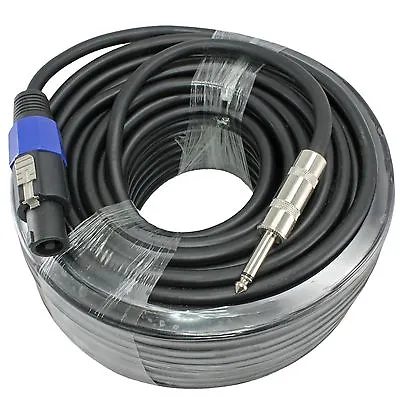 100 FT Foot Speakon Compatible To 1/4 Speaker Wire Cable DJ PA CABLE Gauge 12 GA • $41.81