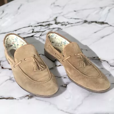 Iannalfo & Sgariglia Slip On Moccasins Loafers Tassel Summer Walk Brown Suede 43 • $45