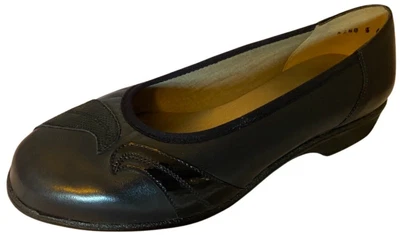 £29.99 • Buy Equity Formal Black Ballerina Style Womens Leather Round Toe Work Shoes UK 5 NEW