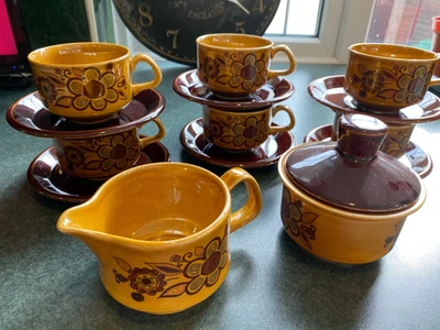 £40 • Buy Pottery Royal Worcester Palissy - Sierra - Coffee/tea Service For Six