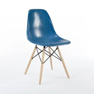 Herman Miller Eames Chair Blue Original Vintage DSW Dining Side Shell • £375