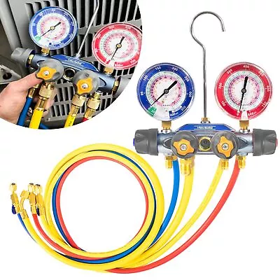 For Yellow Jacket 49968 4-Valve Test And Charging Manifold Gauges R-22/404A/410A • $257.90