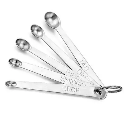5 Pcs Measuring Spoons Set Mini Stainless Steel Measure Spoon Small Teaspoo... • $13.87