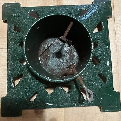 Cast Iron Green Christmas Tree Stand Vintage LL BEAN Made In USA Missing 1 Screw • $28