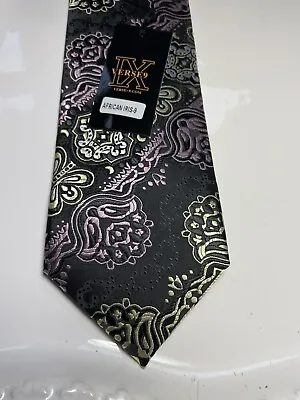 Nwt Verse 9 Multi Color Geometric Style Print Silk Designs Neck Tie & Hanky • $24.99