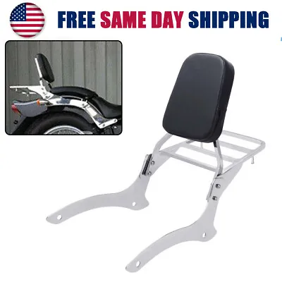 Backrest Sissy Bar W/ Rear Luggage Rack For Yamaha Vstar 1100 Classic 2000-2011 • $69.20