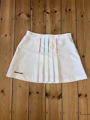Vintage Ellesse Tennis Skirt - White Pleated  • $31.11