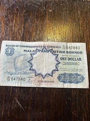 £5 • Buy Malaya One Dollar Note 