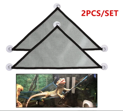 $9 • Buy 2PCS Reptile Hammock Bed Lizard Lounger Habitat Breathable Mesh Tank Accessories