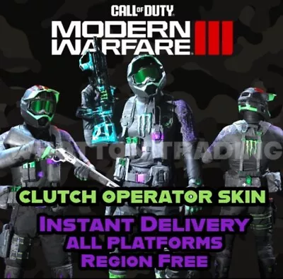 Call Of Duty Modern Warfare 3 X Monster Energy Clutch Skin Warzone COD MW3 • £1.49