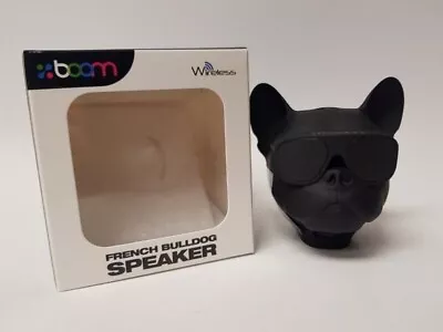Boom Portable  Wireless Mini French Bulldog Bluetooth Speaker Black • £14.95