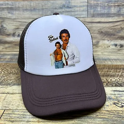 Tom Selleck Daddy Unisex Trucker Hat Brown Snapback 80s Retro Vibe Ball Cap • $19.99